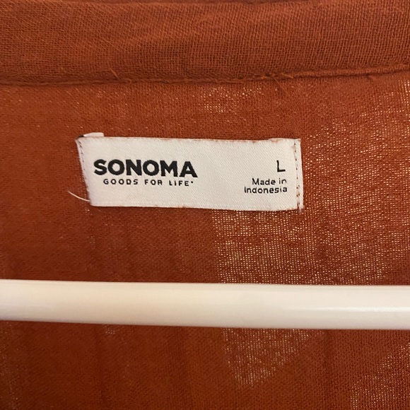 Sonoma Rust Button-Down Midi Dress NWOT - Picture 4 of 5